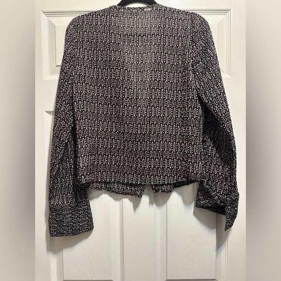 Zara Printed Blouse With Bow - Picture 3 of 5